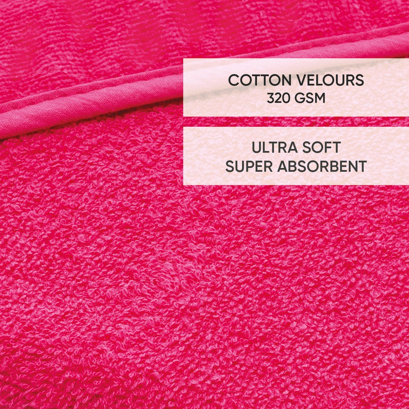 Cape De Bain Bébe En 100% Coton Super Absorbant : Fuchsia