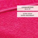 Cape De Bain Bébe En 100% Coton Super Absorbant : Fuchsia