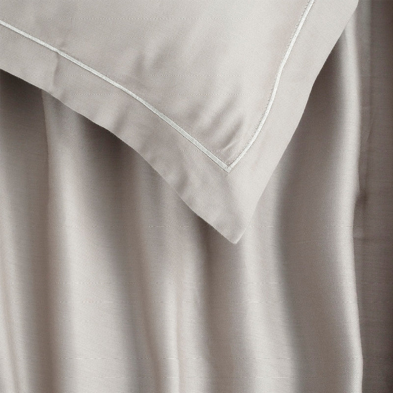 Uni 1 Baratta - Taie D'Oreiller Satin De Coton - Uni 1 Baratta Taupe 04