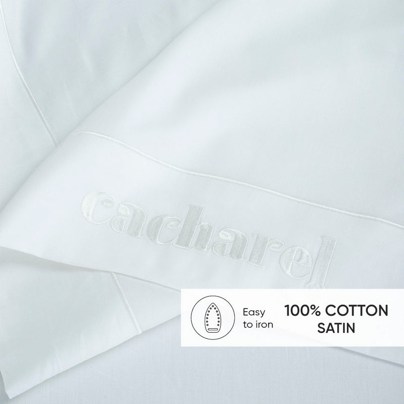 Uni 1 Baratta - Drap Plat Satin De Coton - Uni 1 Baratta Blanc 01