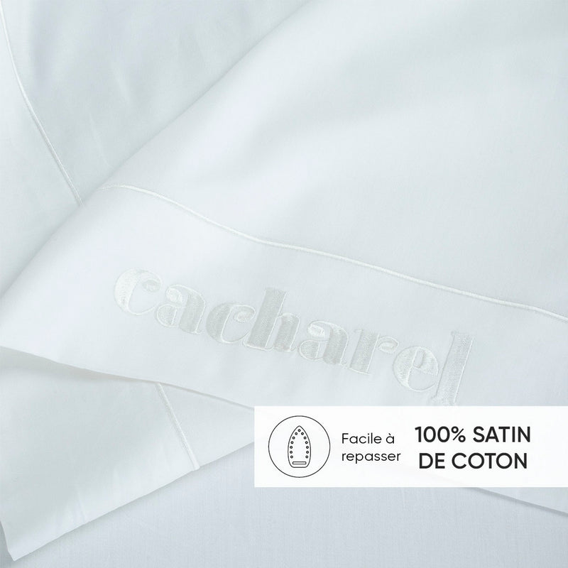 Uni 1 Baratta - Drap Plat Satin De Coton - Uni 1 Baratta Blanc 01