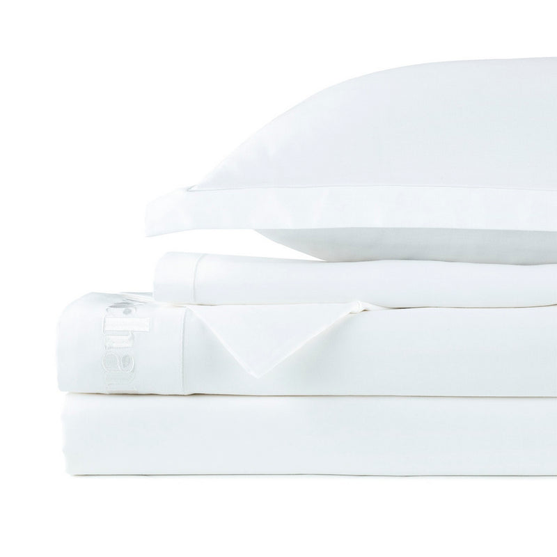 Uni 1 Baratta - Ensemble De Draps Satin De Coton - Uni 1 Baratta Blanc 01