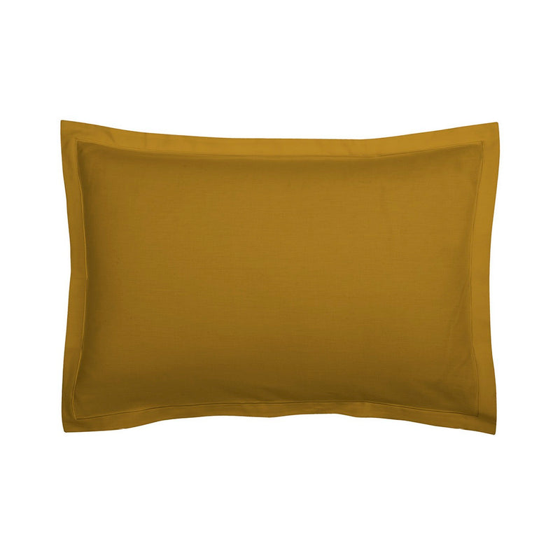 Uni 1 Baratta - Taie D'Oreiller Satin De Coton - Uni 1 Baratta Jaune 01