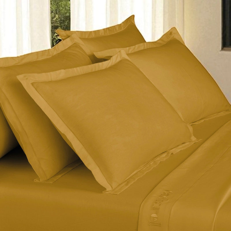 Uni 1 Baratta - Taie D'Oreiller Satin De Coton - Uni 1 Baratta Jaune 01