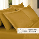 Uni 1 Baratta - Taie D'Oreiller Satin De Coton - Uni 1 Baratta Jaune 01