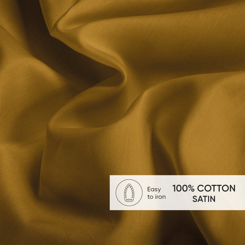 Uni 1 Baratta - Drap Plat Satin De Coton - Uni 1 Baratta Jaune 01