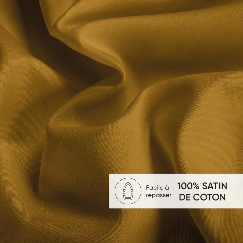 Uni 1 Baratta - Drap Plat Satin De Coton - Uni 1 Baratta Jaune 01