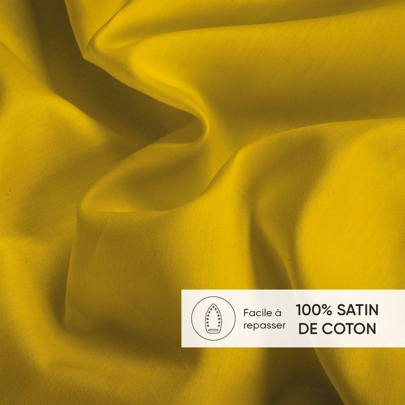 Uni 1 Baratta - Drap Plat Satin De Coton - Uni 1 Baratta Jaune 02