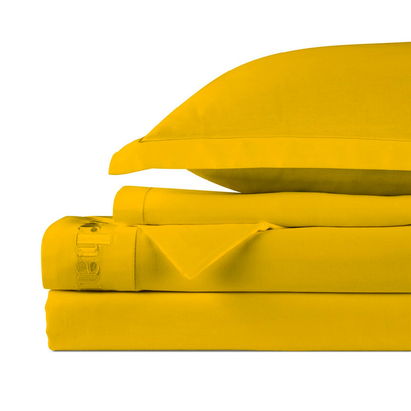 Uni 1 Baratta - Ensemble De Draps Satin De Coton - Uni 1 Baratta Jaune 02