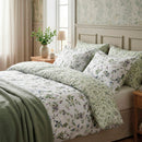 Eden Sauvage - Housse De Couette + 1 Ou 2 Taie(S) D'Oreiller Satin De Coton - Eden Sauvage Blanc