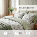 Eden Sauvage - Drap-Housse Satin De Coton - Uni Vert Clair