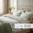 Eden Sauvage - Drap Plat Satin De Coton - Eden Sauvage Blanc