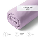 Eden Sauvage - Drap-Housse Satin De Coton - Uni Violet Clair