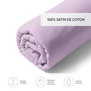 Eden Sauvage - Drap-Housse Satin De Coton - Uni Violet Clair