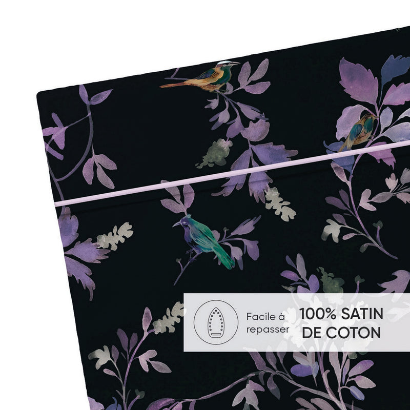 Eden Sauvage - Drap Plat Satin De Coton - Eden Sauvage Noir