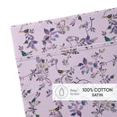 Eden Sauvage - Drap Plat Satin De Coton - Eden Sauvage Violet Clair