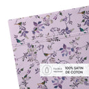 Eden Sauvage - Drap Plat Satin De Coton - Eden Sauvage Violet Clair