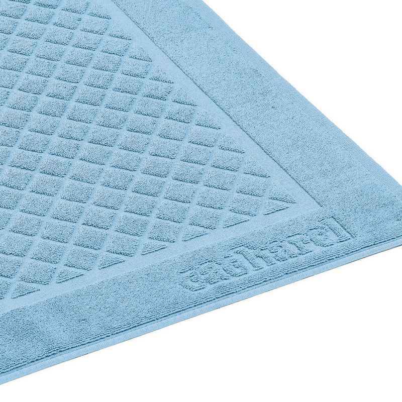 Uni - Tapis De Bain Coton Peigné - Poudre Bleu