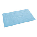 Design 2 - Tapis De Bain Coton Peigné - Poudre Bleu