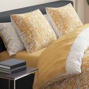 Birds - Drap-Housse Satin De Coton Uni Jaune
