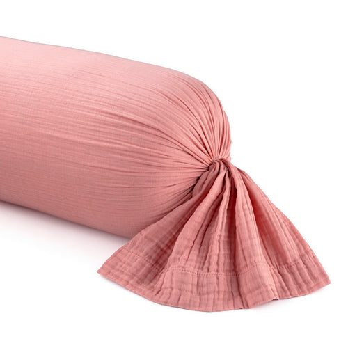 Uni - Taie De Traversin Gaze De Coton - Uni Rose 06