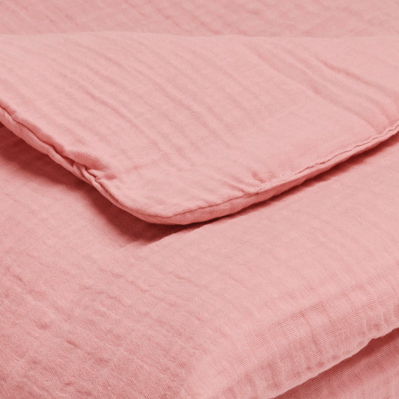 Uni - Couverture Gaze De Coton - Uni Rose 06