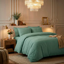 Uni - Taie D'Oreiller Gaze De Coton - Uni Vert 12