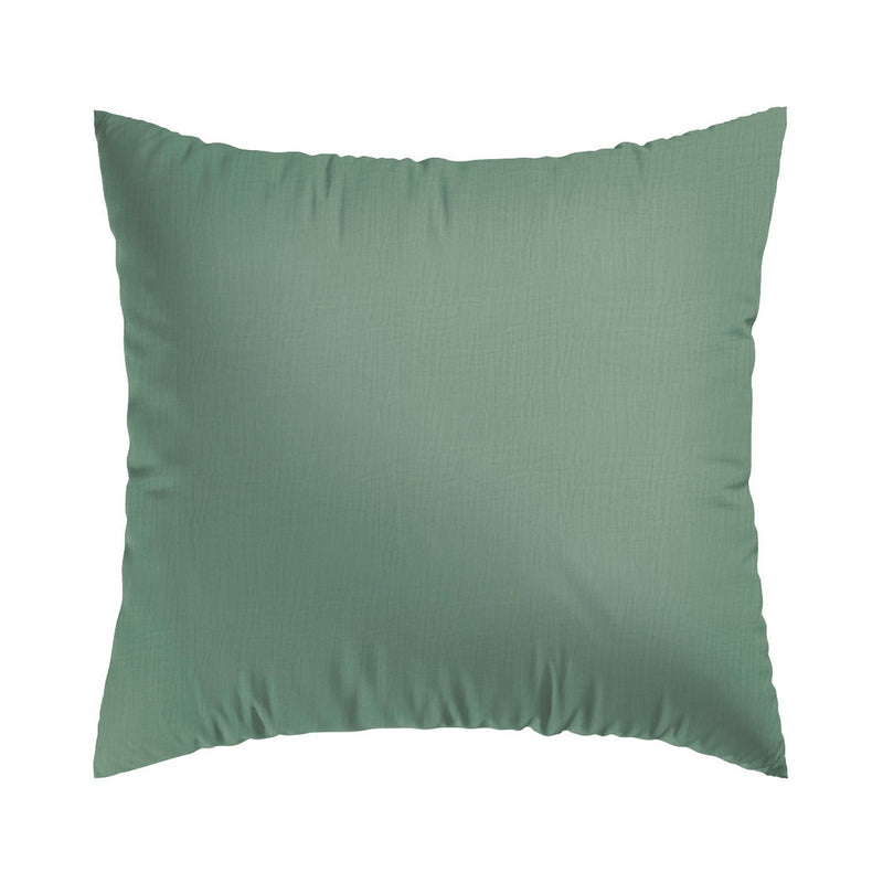 Uni - Taie D'Oreiller Gaze De Coton - Uni Vert 12