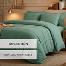 Uni - Taie D'Oreiller Gaze De Coton - Uni Vert 12