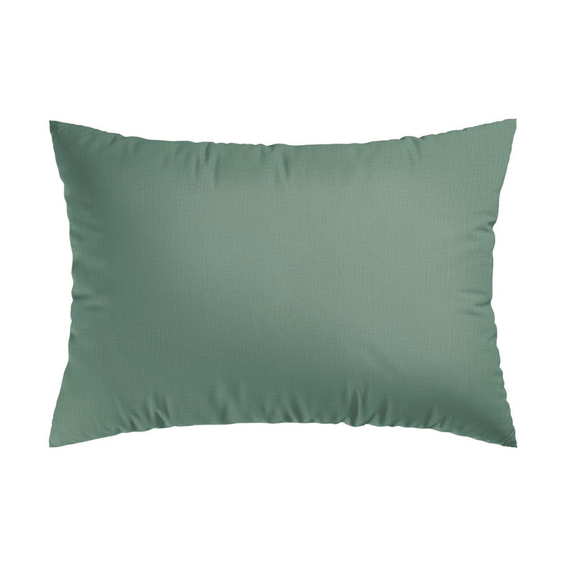 Uni - Taie D'Oreiller Gaze De Coton - Uni Vert 12