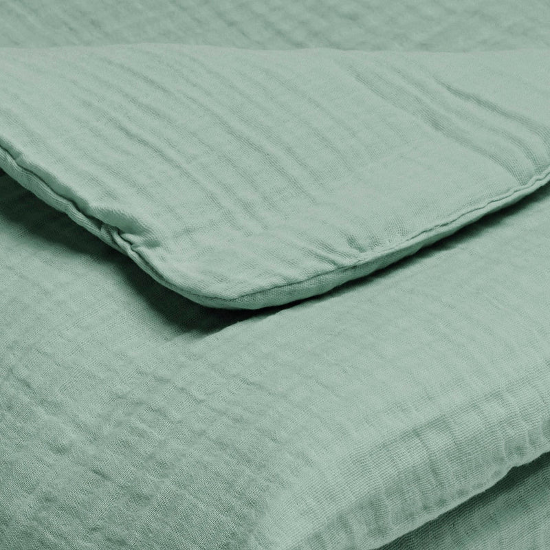 Uni - Couverture Gaze De Coton - Uni Vert 12