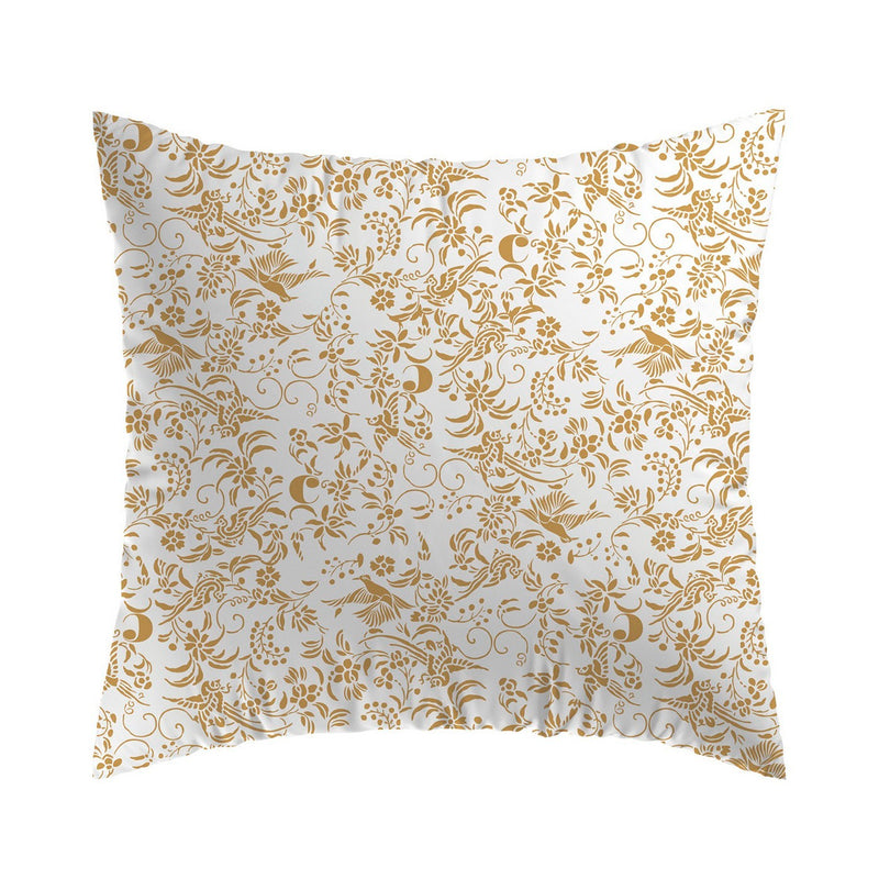Birds - Set De 2 Taies D'Oreiller Satin De Coton Birds Jaune