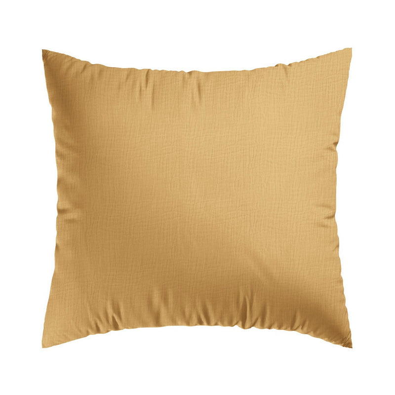 Uni - Taie D'Oreiller Gaze De Coton - Uni Jaune 04