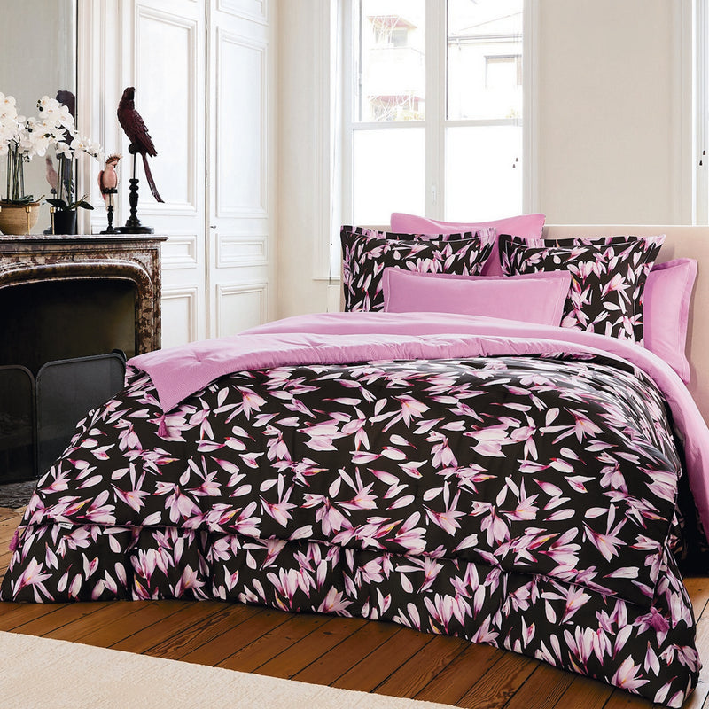 Nuit En Fleurs - Drap-Housse Satin De Coton - Ondelia Rose