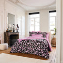 Nuit En Fleurs - Drap Plat Satin De Coton - Ondelia Rose