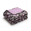Nuit En Fleurs - Couvre-Lit Satin De Coton - Nuit En Fleurs Noir