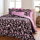 Nuit En Fleurs - Couvre-Lit Satin De Coton - Nuit En Fleurs Noir