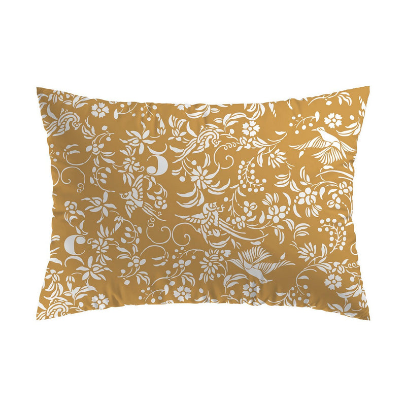 Birds - Taie D'Oreiller Satin De Coton Birds Jaune