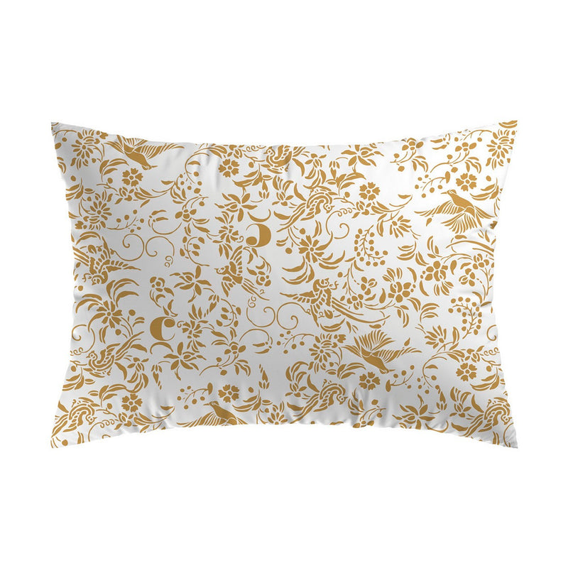 Birds - Taie D'Oreiller Satin De Coton Birds Jaune