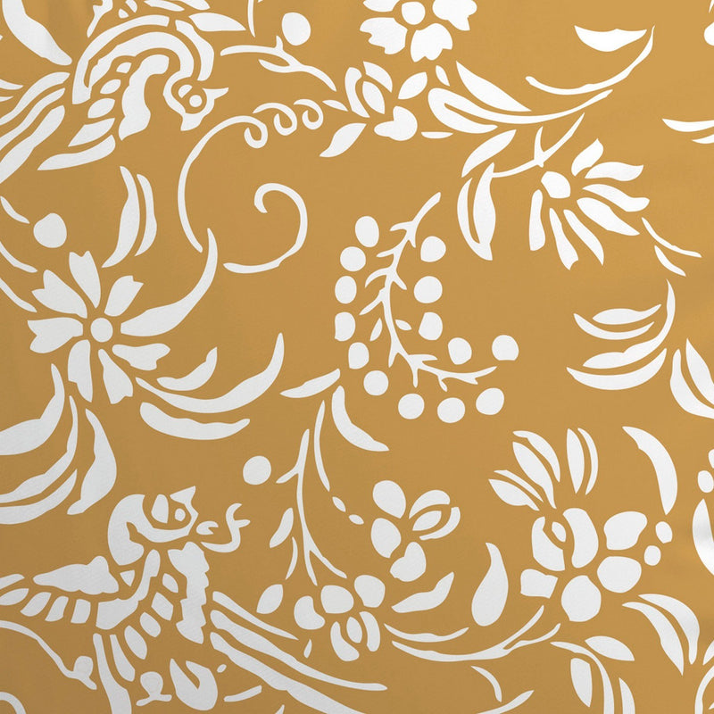 Birds - Taie D'Oreiller Satin De Coton Birds Jaune