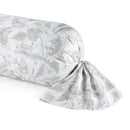 Fleurs De Jouy - Taie De Traversin Satin De Coton - Toile De Jouy Blanc