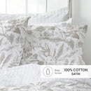Fleurs De Jouy - Taie De Traversin Satin De Coton - Toile De Jouy Blanc