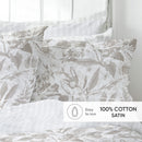 Fleurs De Jouy - Taie De Traversin Satin De Coton - Toile De Jouy Blanc