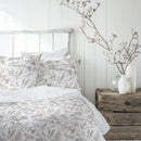 Fleurs De Jouy - Taie De Traversin Satin De Coton - Toile De Jouy Blanc