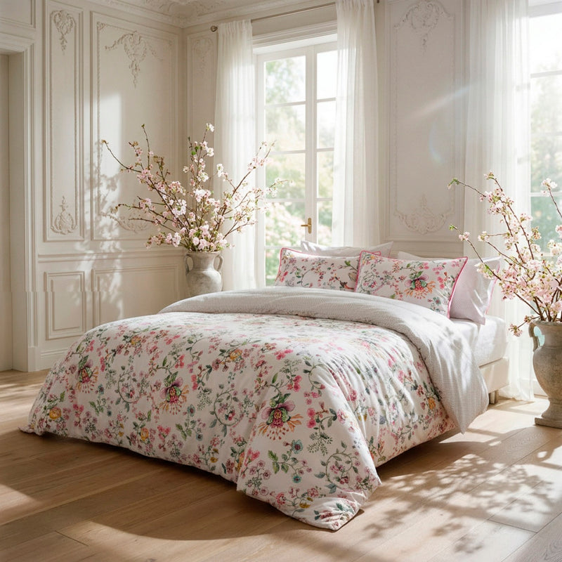 Jardin Secret - Taie D'Oreiller Satin De Coton - Jardin Secret Blanc