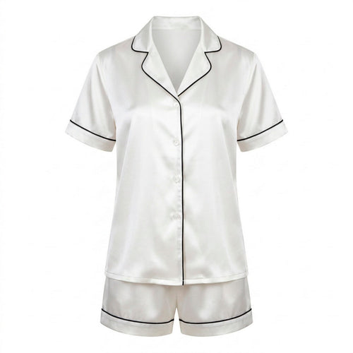 Maëlla - Set De Pyjama Court En Soie - Maëlla Blanc