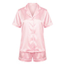 Maëlla - Set De Pyjama Court En Soie - Maëlla Rose Clair