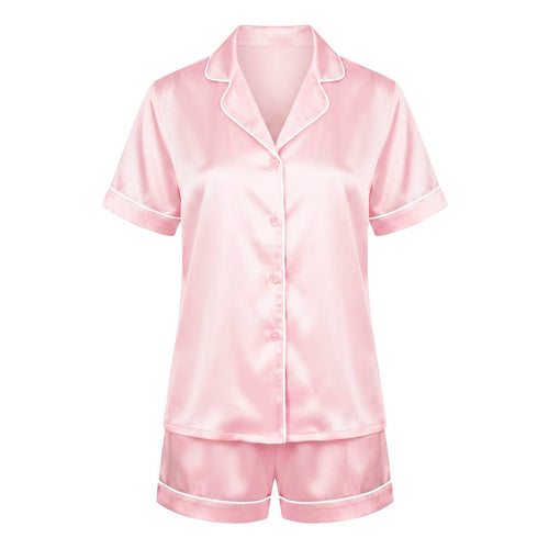 Maëlla - Set De Pyjama Court En Soie - Maëlla Rose Clair