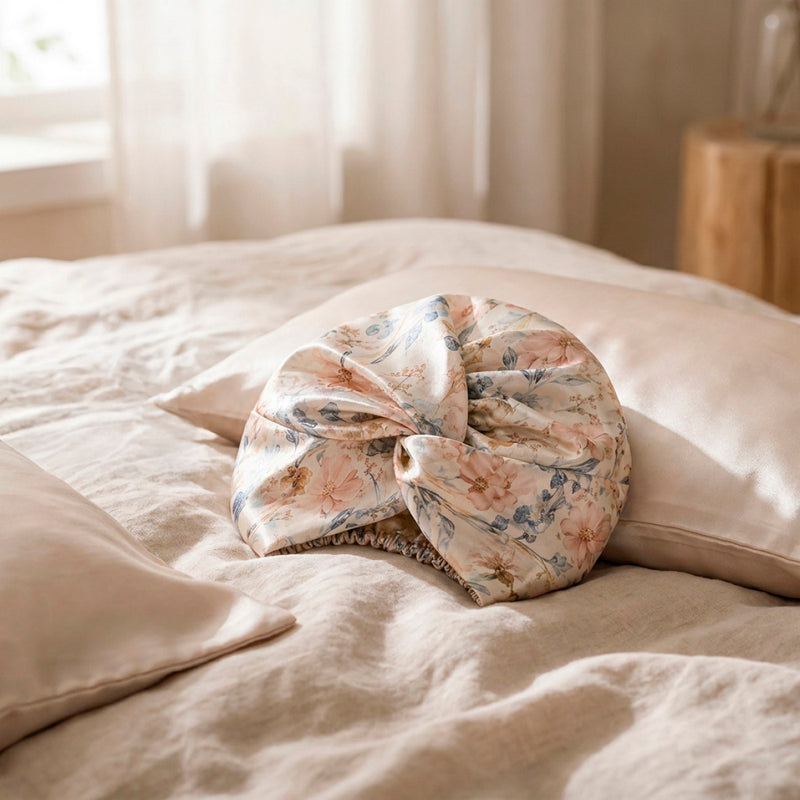 Soléa - Bonnet De Nuit En Soie - Soléa Daisy