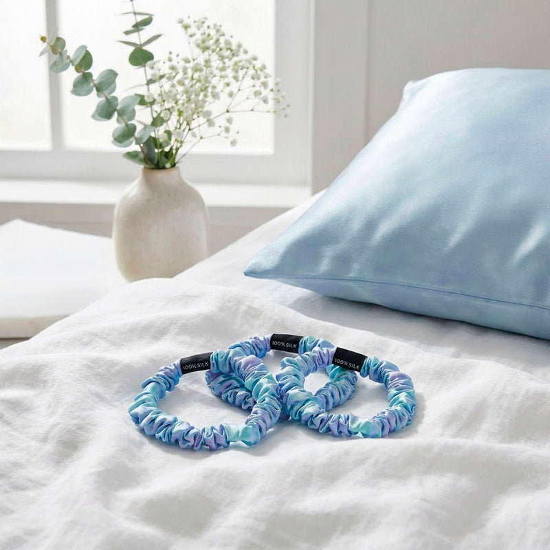Aflora - Set De 3 Petits Chouchous En Soie - Aflora Rêve - D 6 Cm